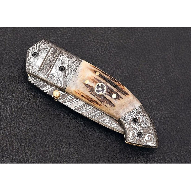 Deer Stag Handle Folding Knife 3