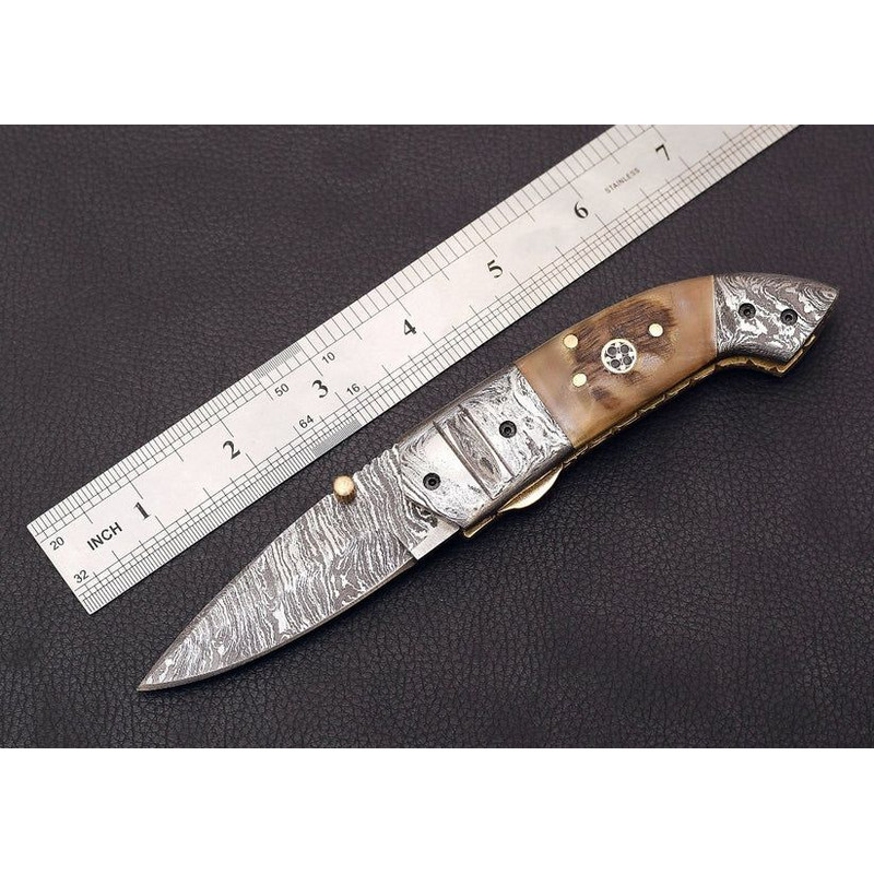 Ram Handle Folding Knife 0