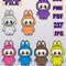 Svgpngjpgpdfdxf Labubu Doll Character 7 Designs Bundle Monsters Labubu Gift For Kids Girls Cut File 0