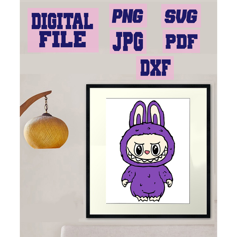 Svgpngjpgpdfdxf Labubu Doll Character 7 Designs Bundle Monsters Labubu Gift For Kids Girls Cut File 3