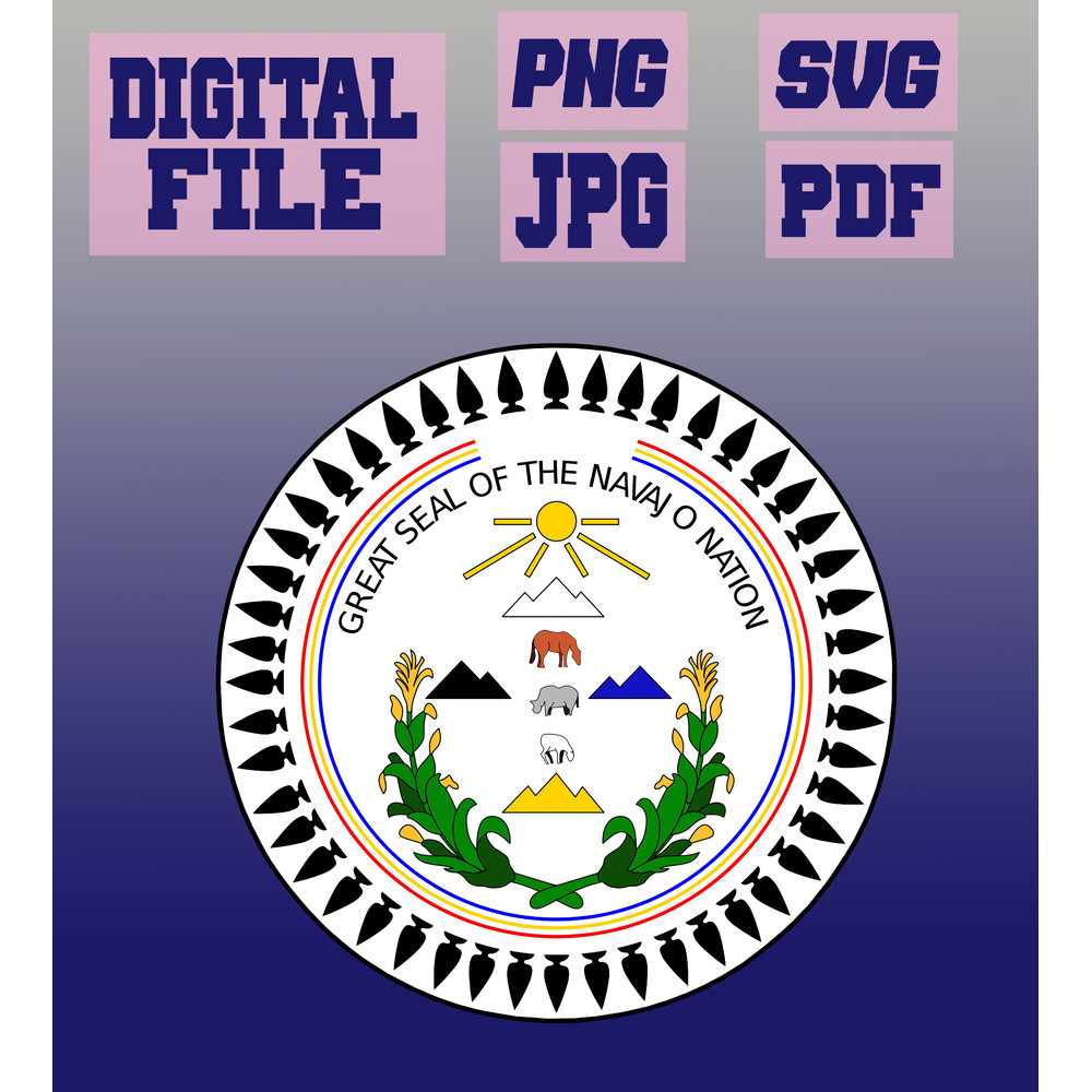 Svgpngjpgpdf The Great Seal Of The Navajo Nation Cut File For Cricut  Instant Download Download Dig 0
