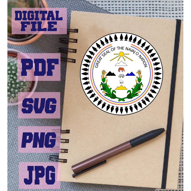 Svgpngjpgpdf The Great Seal Of The Navajo Nation Cut File For Cricut  Instant Download Download Dig 2