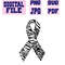 Svgpngjpgpdf Zebra Print Awareness Ribbon Rare Disease Awareness And Other Causes Cut File For Cric 0