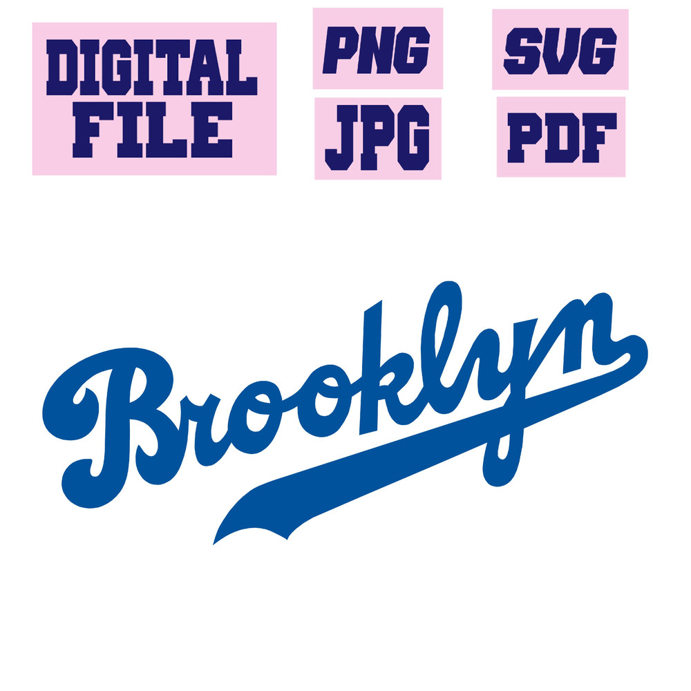 Svgpngjpgpdf Brooklyn Cut File For Cricut  Instant Download Download Digital File 0
