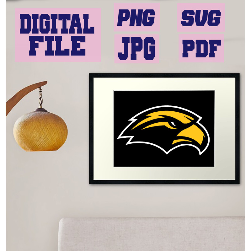 Pngsvgpdfjpg Southern Miss Instant Download Eagles Sport Logo Cut File For CricutINSTANT DOWNLOAD 2