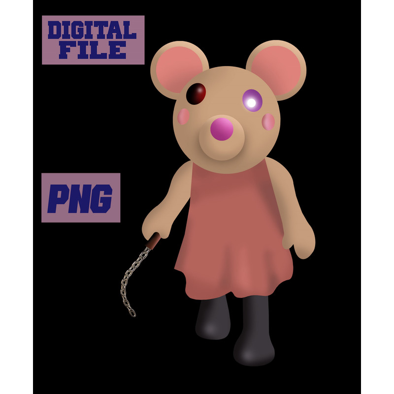 Png Piggy Roblox Game Gaming 4 Characters Elephant Mandy Mouse Piggy  Clown INSTANT DOWNLOAD Downlo 3