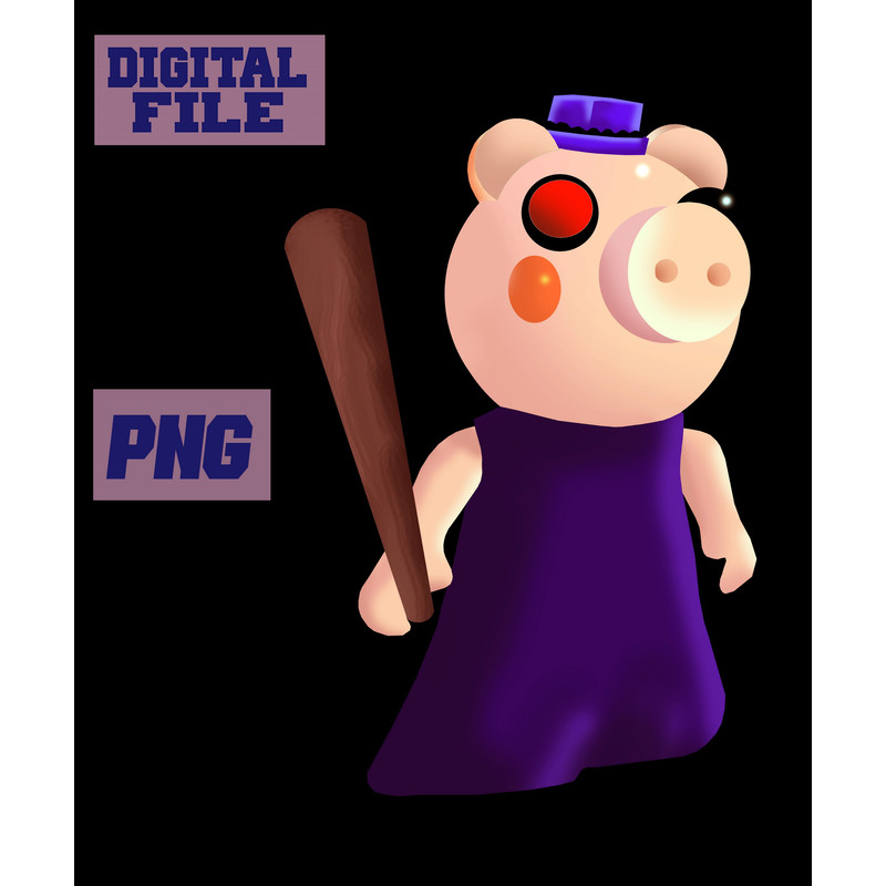 Png Piggy Roblox Game Gaming 4 Characters Elephant Mandy Mouse Piggy  Clown INSTANT DOWNLOAD Downlo 4