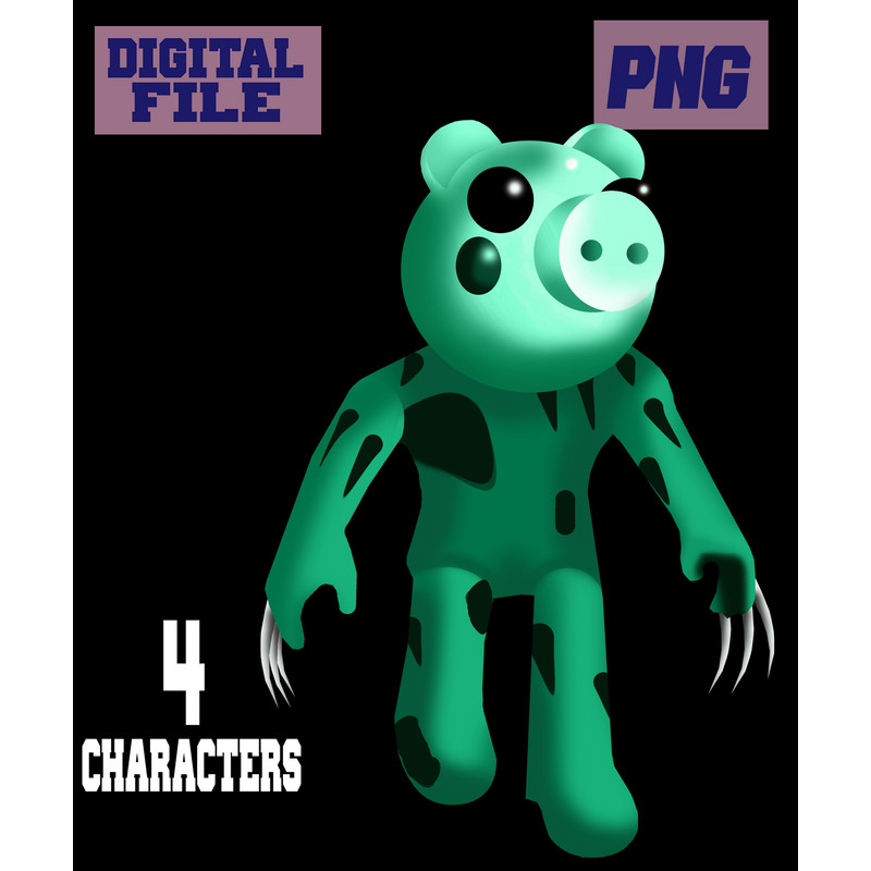 Png Piggy Roblox Game Gaming 4 Characters Piggy Devil Sketchy DinopiggyINSTANT DOWNLOAD 3