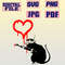 Svgpngpdfjpg Banksy Love Rat Mouse Valentines Day Drawing Heart Graffiti Street Art Stencil Cut Fil