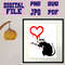 Svgpngpdfjpg Banksy Love Rat Mouse Valentines Day Drawing Heart Graffiti Street Art Stencil Cut Fil