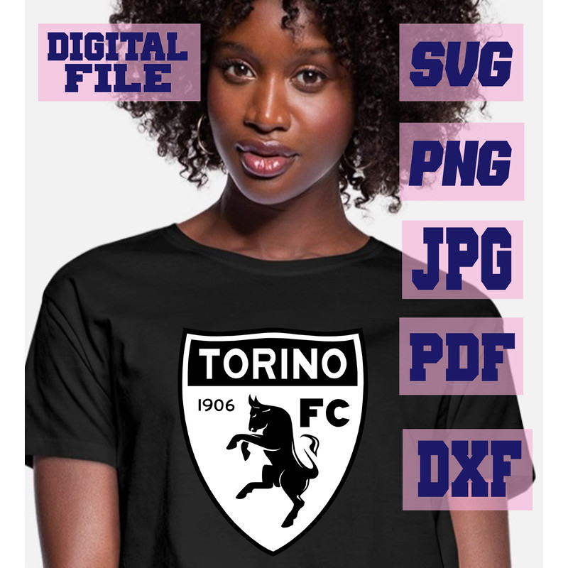 Svgpngjpgpdfdxf FC Torino Badge Logo Soccer Football Italy Vector Cut File For Cricut  Download Dig 1