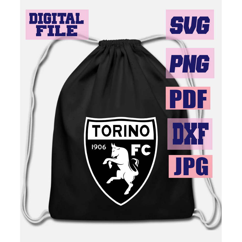 Svgpngjpgpdfdxf FC Torino Badge Logo Soccer Football Italy Vector Cut File For Cricut  Download Dig 4