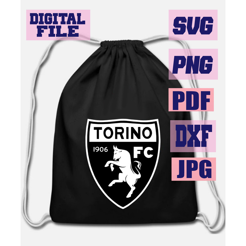 Svgpngjpgpdfdxf FC Torino Badge Logo Soccer Football Italy Vector Cut File For Cricut  Download Dig 4