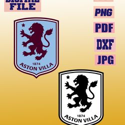 svg/png/jpg/pdf/dxf aston villa birmingham 2 designs vector cut file for cricut .. download digital file