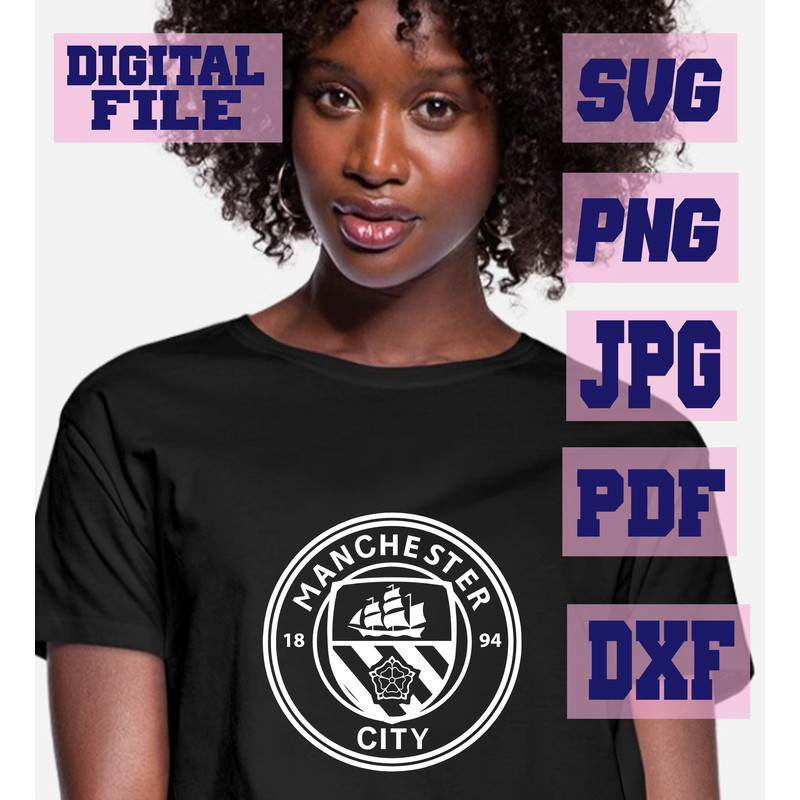 Svgpngjpgpdfdxf Manchester City 3 Designs Vector Cut File For Cricut Download Digital File 2