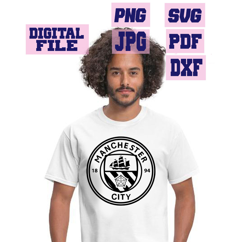 Svgpngjpgpdfdxf Manchester City 3 Designs Vector Cut File For Cricut Download Digital File 3