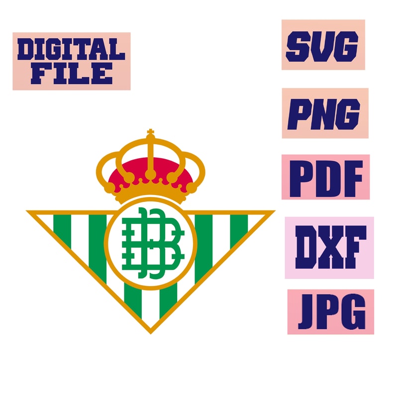 Svgpngdxfjpgpdf Real Betis Balompie Logo Soccer Football Vector Cut File For Cricut Download Digit 0