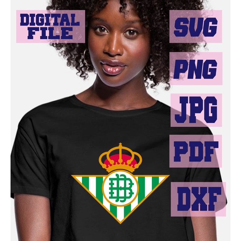 Svgpngdxfjpgpdf Real Betis Balompie Logo Soccer Football Vector Cut File For Cricut Download Digit 1