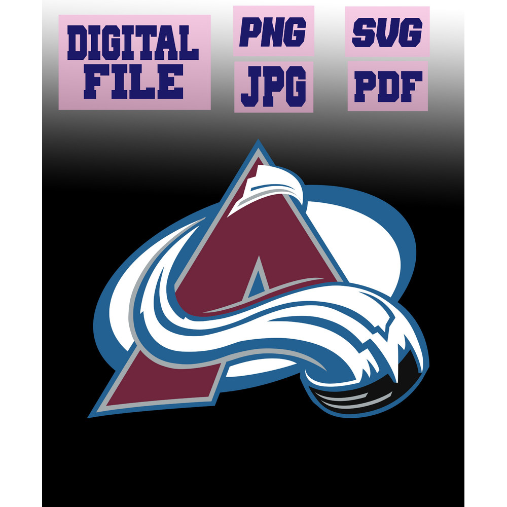 Svgpngjpgpdf Colorado Avalanche Cut File Ice Hockey Logo For Cricut  Instant Download Download Digi 0