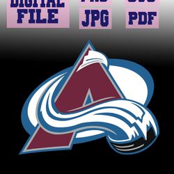 svg/png/jpg/pdf colorado avalanche cut file ice hockey logo for cricut .. instant download.. download digital file
