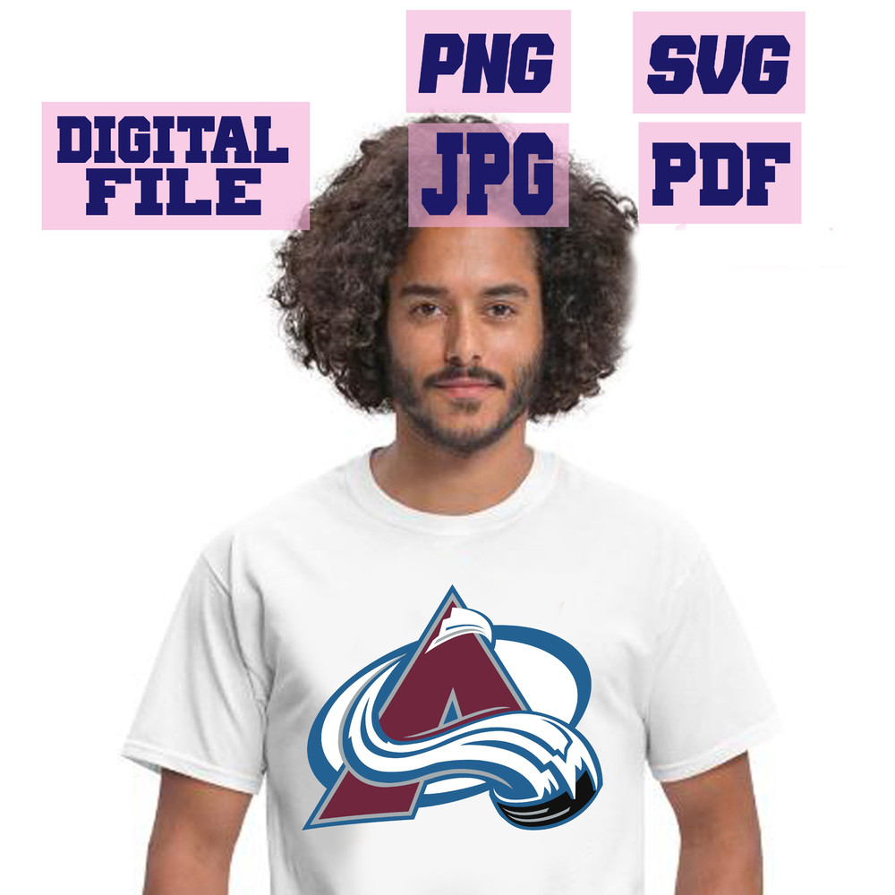 Svgpngjpgpdf Colorado Avalanche Cut File Ice Hockey Logo For Cricut  Instant Download Download Digi 1
