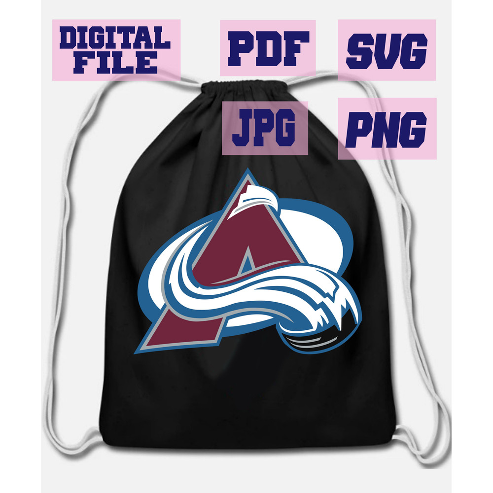 Svgpngjpgpdf Colorado Avalanche Cut File Ice Hockey Logo For Cricut  Instant Download Download Digi 2