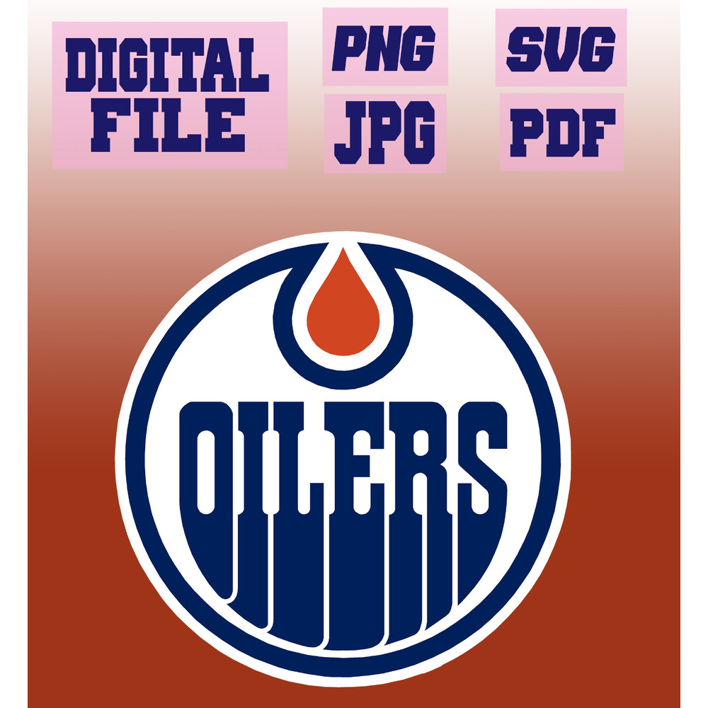 Svgpngjpgpdf Edmonton Oilers Cut File For Cricut  Instant Download Download Digital File 0