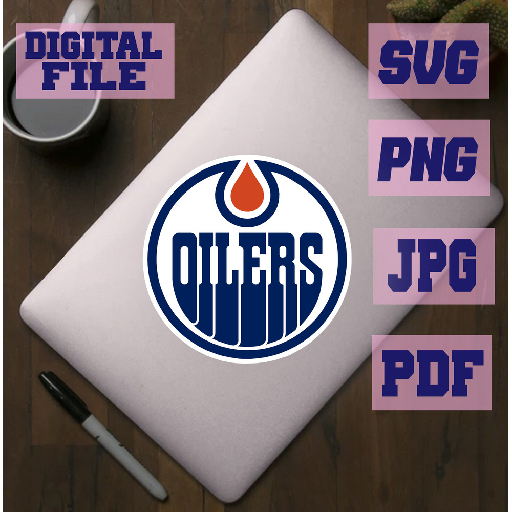Svgpngjpgpdf Edmonton Oilers Cut File For Cricut  Instant Download Download Digital File 2