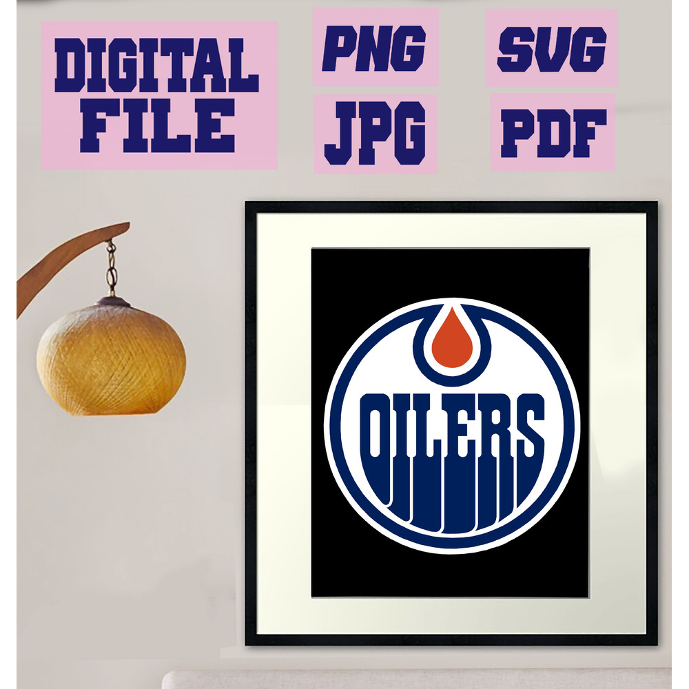 Svgpngjpgpdf Edmonton Oilers Cut File For Cricut  Instant Download Download Digital File 3