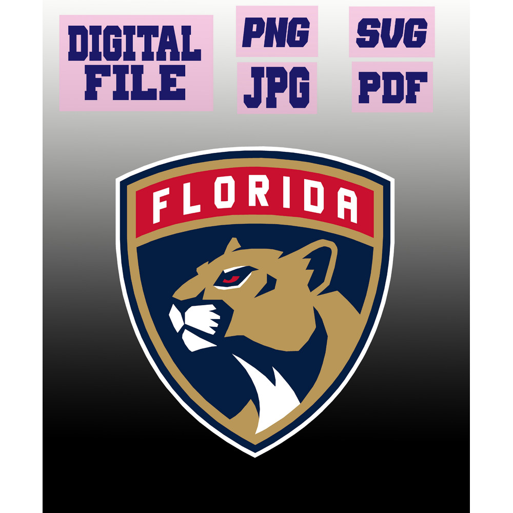 Svgpngjpgpdf Florida Panthers Cut File For Cricut  Instant Download Download Digital File 0