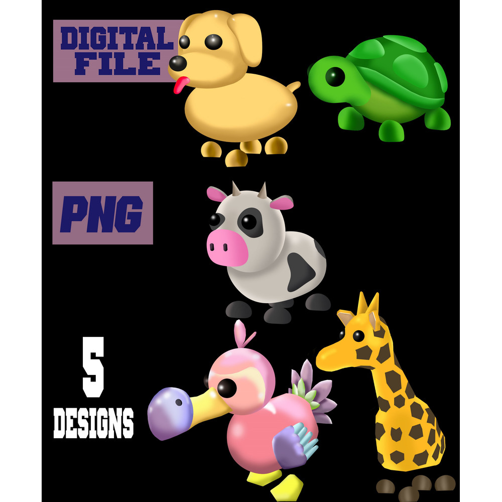 Svg Png Adopt Me Pets Game AnimalsINSTANT DOWNLOAD Download Digital File 0