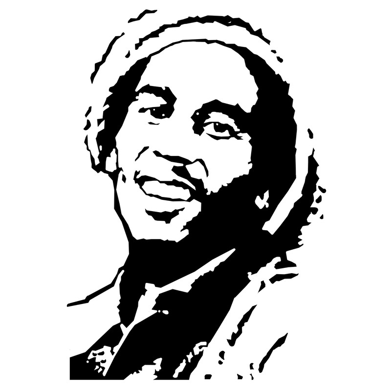 Svgpngjpgpdf Bob Marley Portrait Cut File For Cricut  Instant Download Download Digital File 2