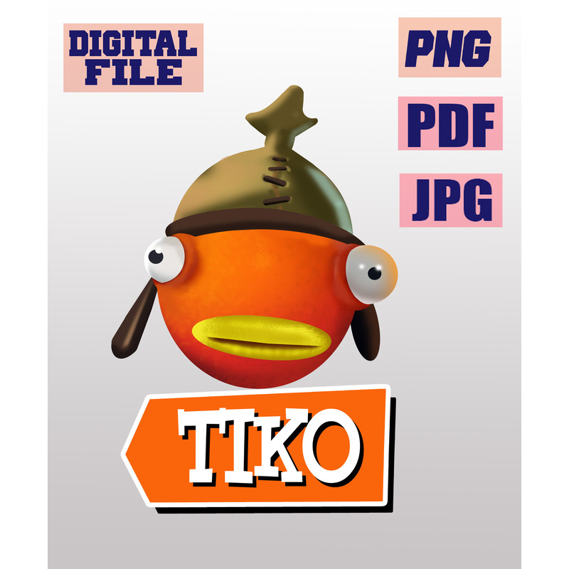 Pngjpgpdf Tiko Fishstick Fishy Fishy Boy Gamer Video Game Gaming Vector Download Digital File 0