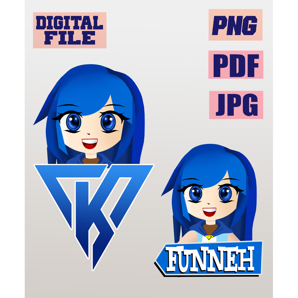 Pngjpgpdf Funneh Itsfunneh Roblox KREW LOGO Gamer Video Game Gaming Vector Download Digital File 0