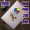 Svgpngjpgpdf Autism Awareness Ribbon Heart Autism Awareness Month Day Puzzle Supportcut File For Cr 3