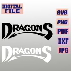 svg/png/jpg/pdf/dxf dragons baseball logo cut file for cricut .. instant download.. download digital file