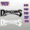 Svgpngjpgpdfdxf Dragons Baseball Logo Cut File For Cricut  Instant Download Download Digital File 0