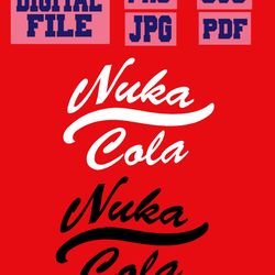 svg/png/jpg/pdf nuka-cola logo gamer gaming silhouette cut file for cricut .. instant download.. download digital file