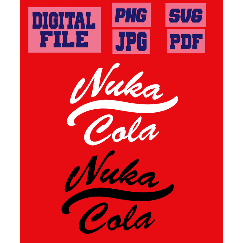 Svgpngjpgpdf NukaCola Logo Gamer Gaming Silhouette Cut File For Cricut  Instant Download Download D 0