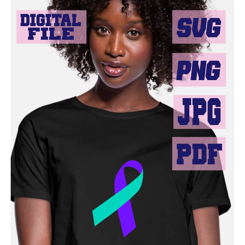 Svgpngjpgpdf Suicide Prevention Day Awareness Ribbon Warning Mental Health Cut File For Cricut Inst 2