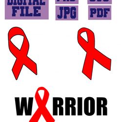 svg/png/jpg/pdf hiv/aids awareness ribbon for support warrior ..cut file for cricut. instant download.. download digital