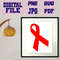 Svgpngjpgpdf HIVAIDS Awareness Ribbon For Support Warrior cut File For Cricut Instant Download Down 3