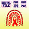 Svgpngjpgpdf HIVAIDS Awareness Ribbon Rainbow cut File For Cricut Instant Download Download Digital 0