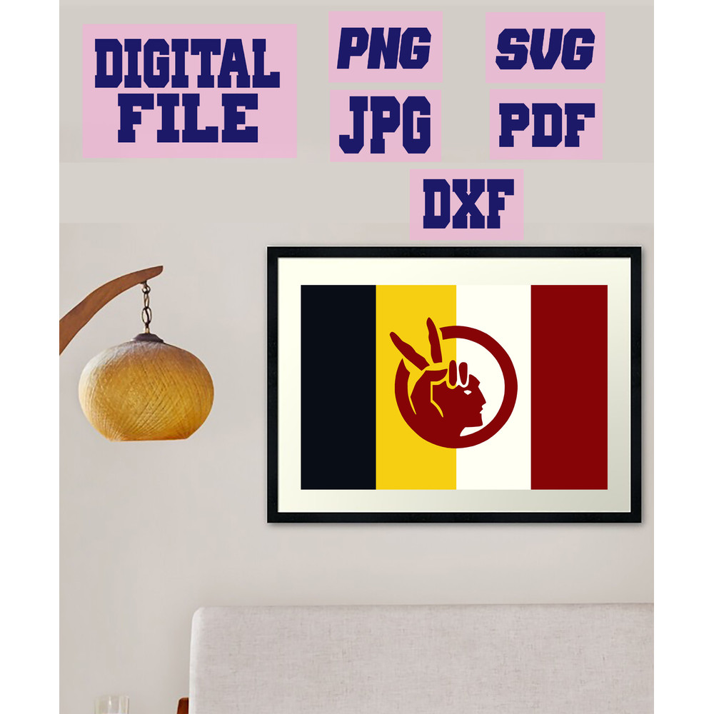 Svgpngjpgpdfdxf American Indian Movement Flag AIM Flag American Indian 4 Designs Vector Cut File Cr 3