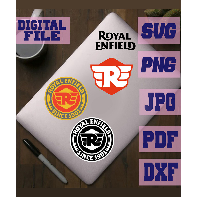 Svgpngjpgpdfdxf Royal Enfield Motorcycle Logo Bundle Royal Enfield Motorcycle Emblem Motor Bike Cut 2