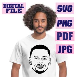 svg/png/pdf/jpg steph curry portrait stephen drawing for cricut cutting file..instant download.. download digital file
