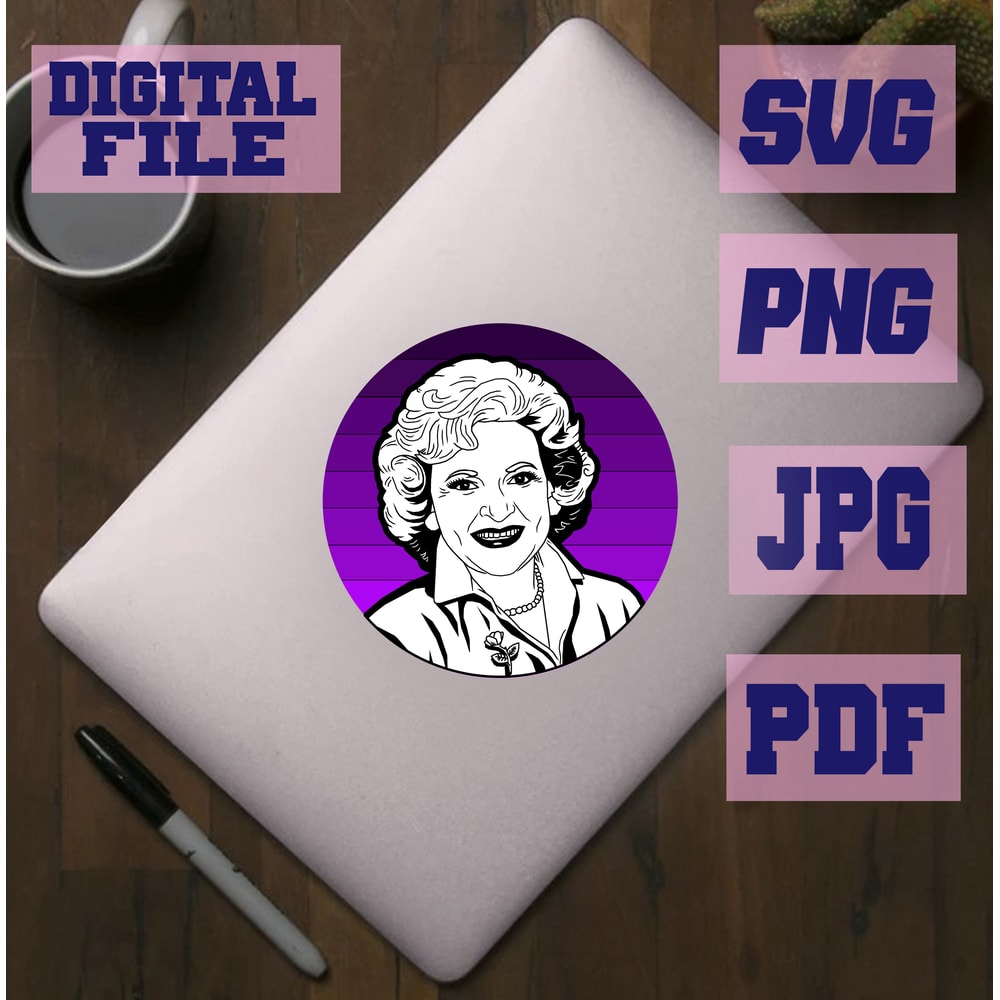 Pngjpgpdf Betty White Portrait Drawing instant Download Download Digital File 2