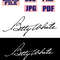 Svgpngjpgpdf Betty White Signature Handwriting Autograph Cutting File For Cricutinstant Download Do 0