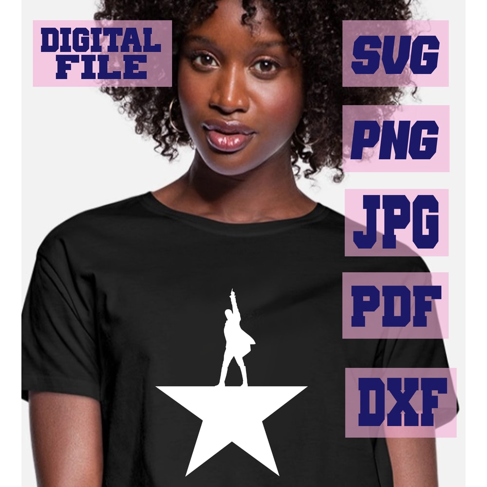 Svgpngjpgpdfdxf Hamilton Star Logo Vector Cut File For Cricut Download Digital File 2