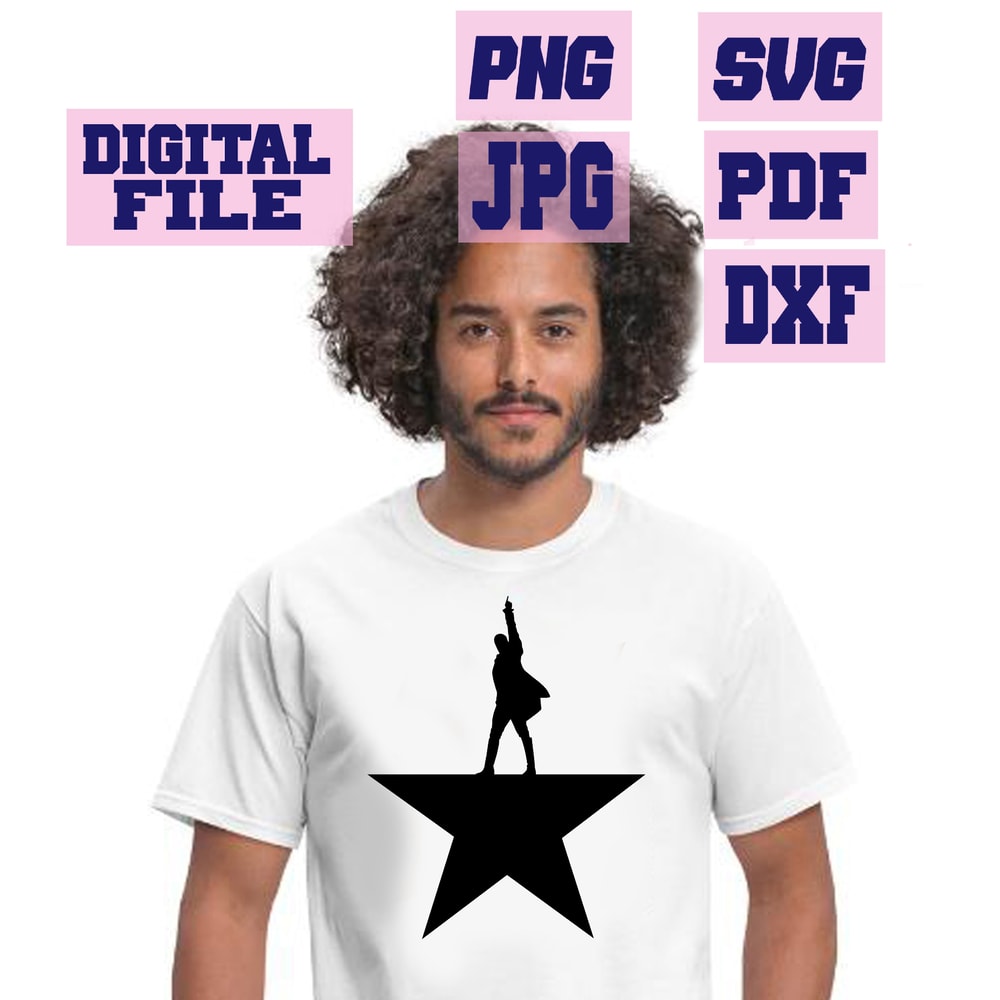 Svgpngjpgpdfdxf Hamilton Star Logo Vector Cut File For Cricut Download Digital File 3